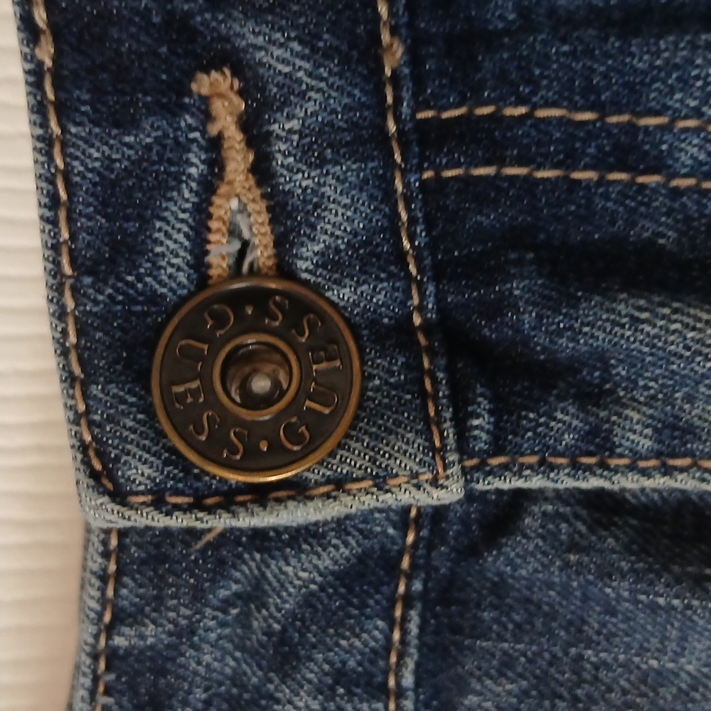 Guess Denim Blue Jeans Distressed Details. Medium Rise Skinny Scotch Fit 29×30 - Picture 5 of 11